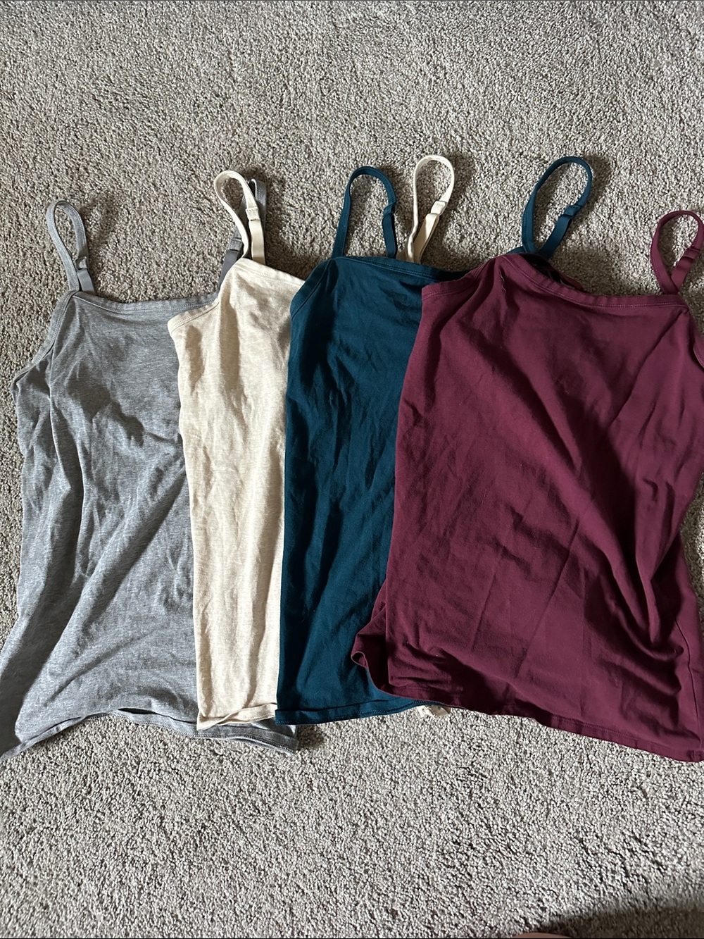 Duluth Trading Co Camisole Set - Gray, Cream, Teal, Burgundy